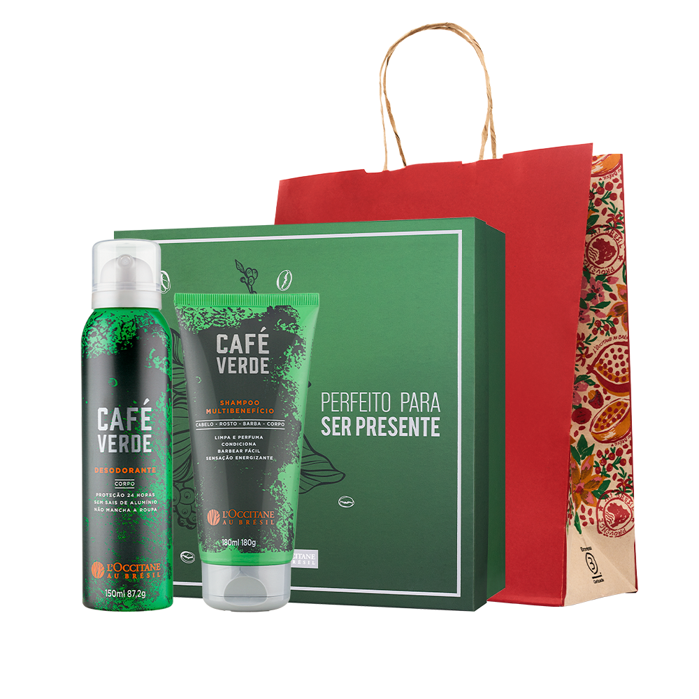Presente Shampoo e Desodorante Café Verde